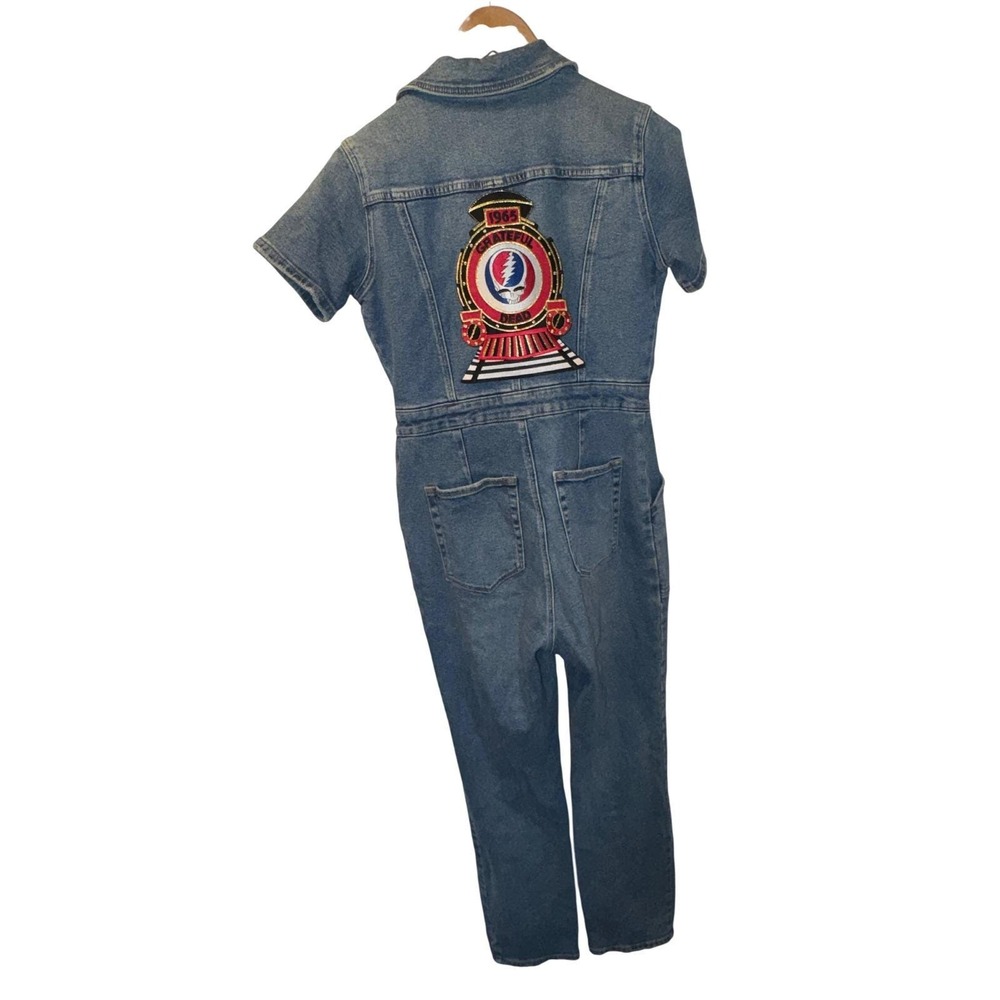 Good American Denim Jumpsuit Grateful Dead Patch Women's Size 2 - Picture 3 of 8